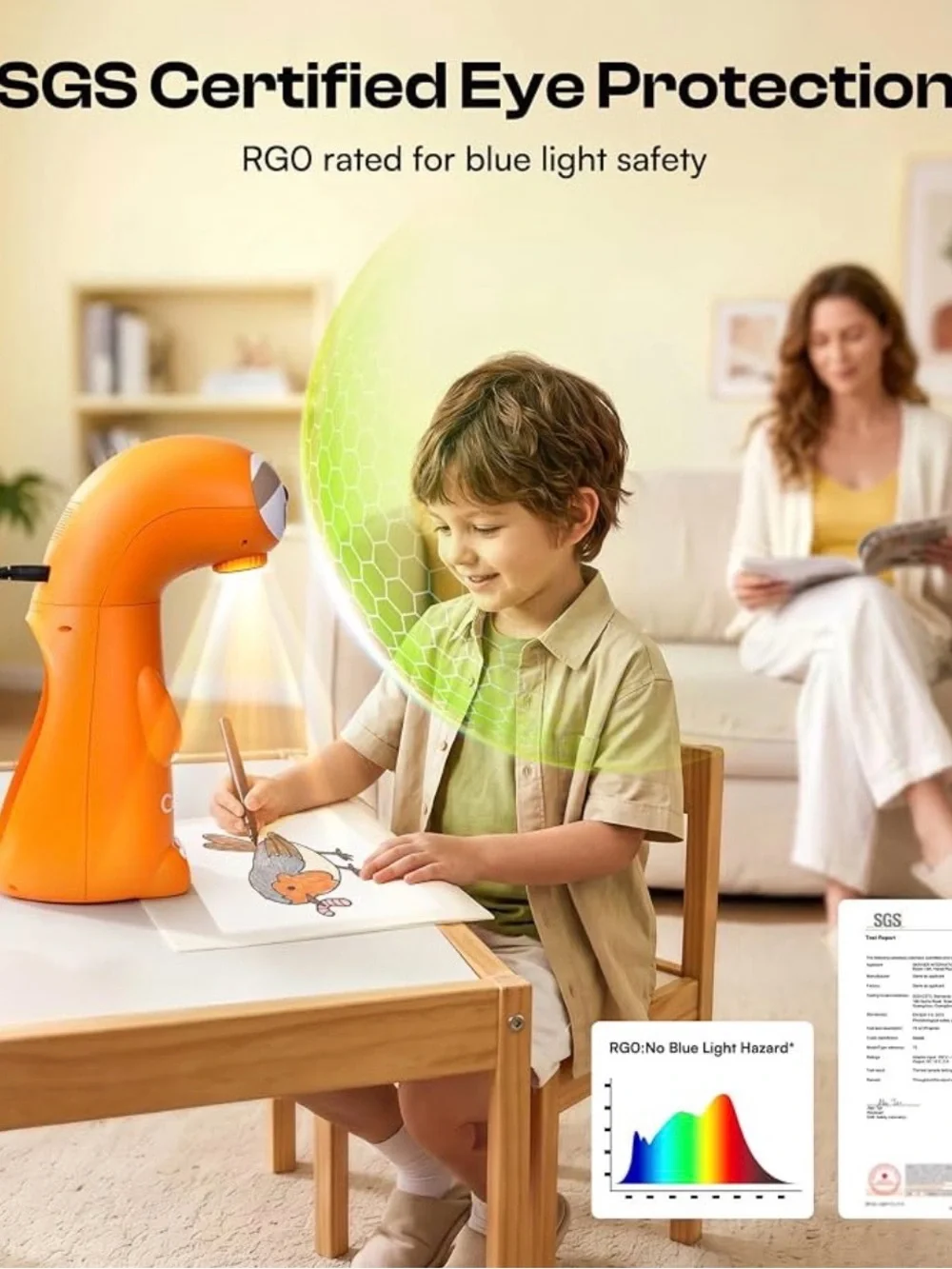 Orange Sloth Kids Drawing Projector